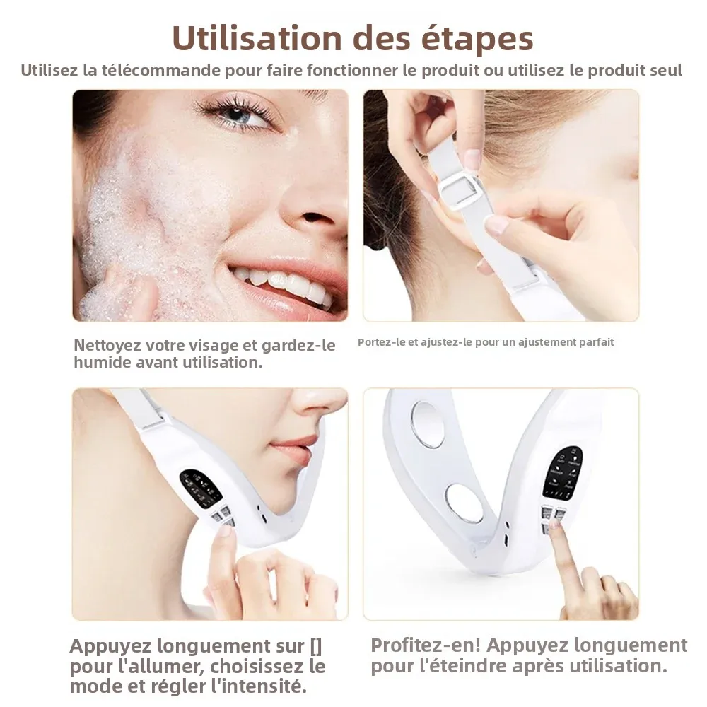 Elektrische V Gesicht Abnehmen Massage Gerät Doppel Kinn V Form Lift Gürtel Heiße Kompresse Gesicht Vibration Massage Mit Fernbedienung