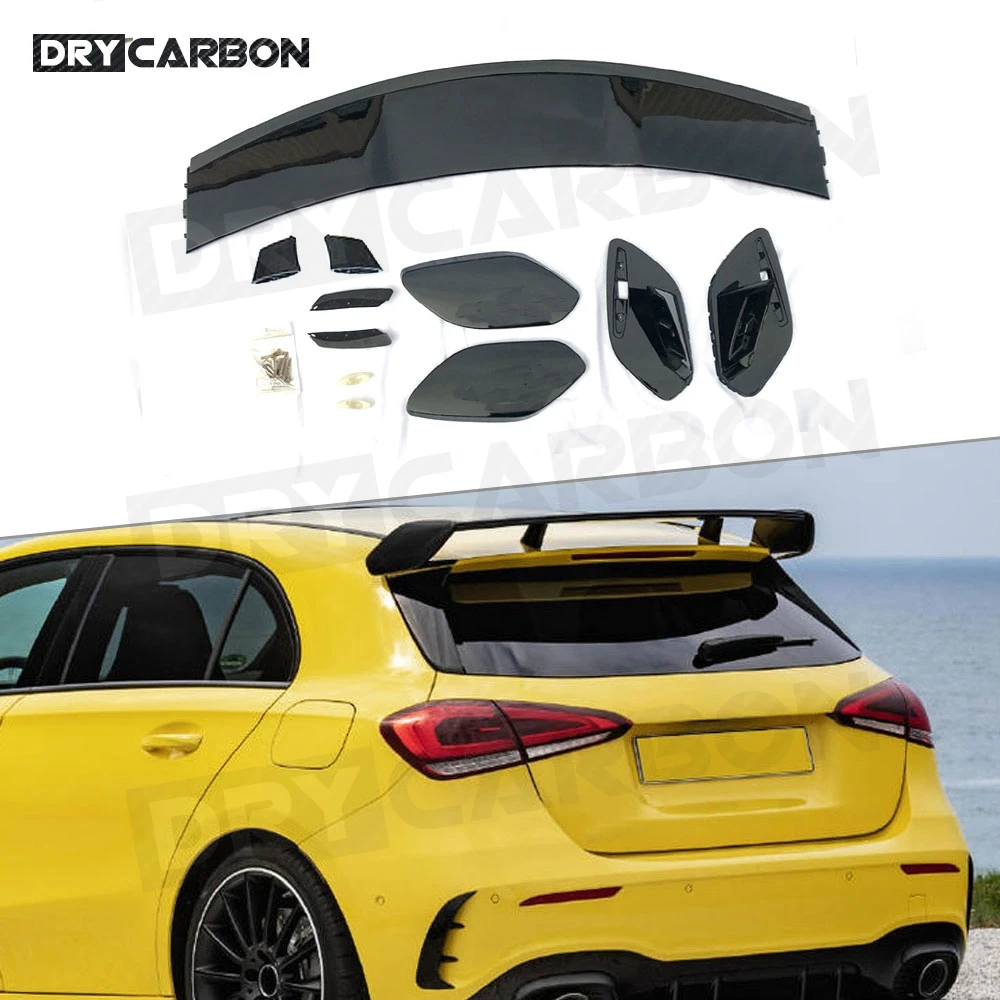 

Carbon Fiber / ABS Black Rear Roof Spoiler Wings For Mercedes Benz A Class W177 Hatchback A180 A200 A220 A250 A35 2019 2020