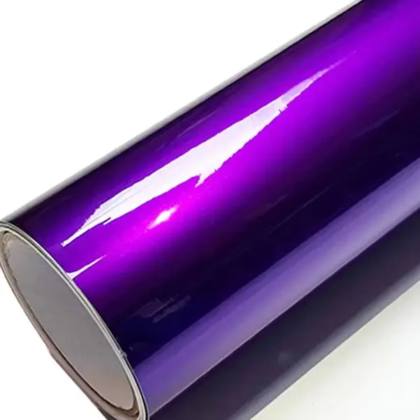 Ultra Candy Lila Metallic-Vinylfolie mit Luftkanälen, selbstklebend, für Auto, Motorrad, DIY-Aufkleber