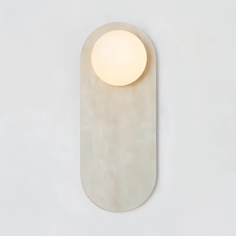 Creative natural marble wall lamp with G9 LED bulb for indoor home decorative lighting