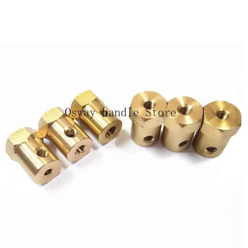 2/3/3.17/4/5/6/7/8mm Brass Rigid Hexagonal Coupling Motor Shaft Coupler Connector Sleeve for Robot Smart Car