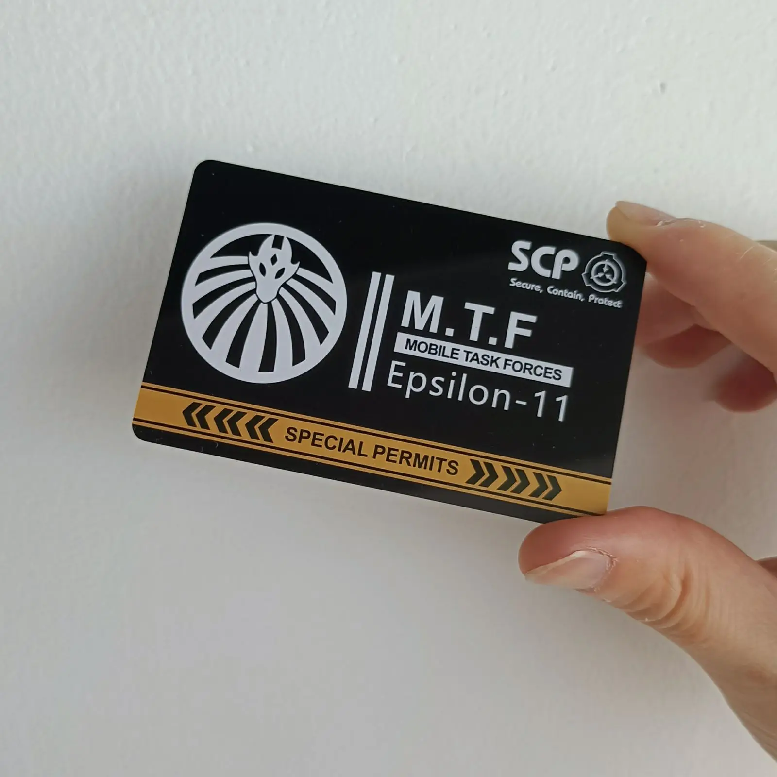 SCP foundation M.T.F mobile task forces PVC hardcard secret GUARD Cosplay card scp-78