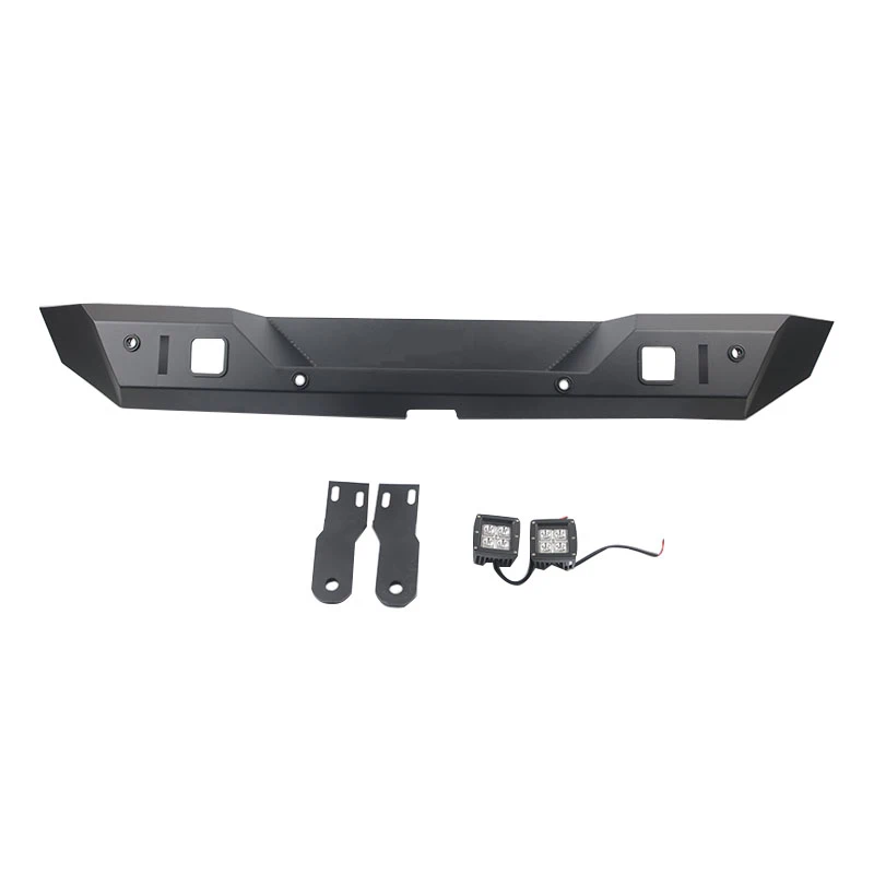 New style Steel Black Rear Bumper With Radar Hole For Jeep wrangler JL Accessories