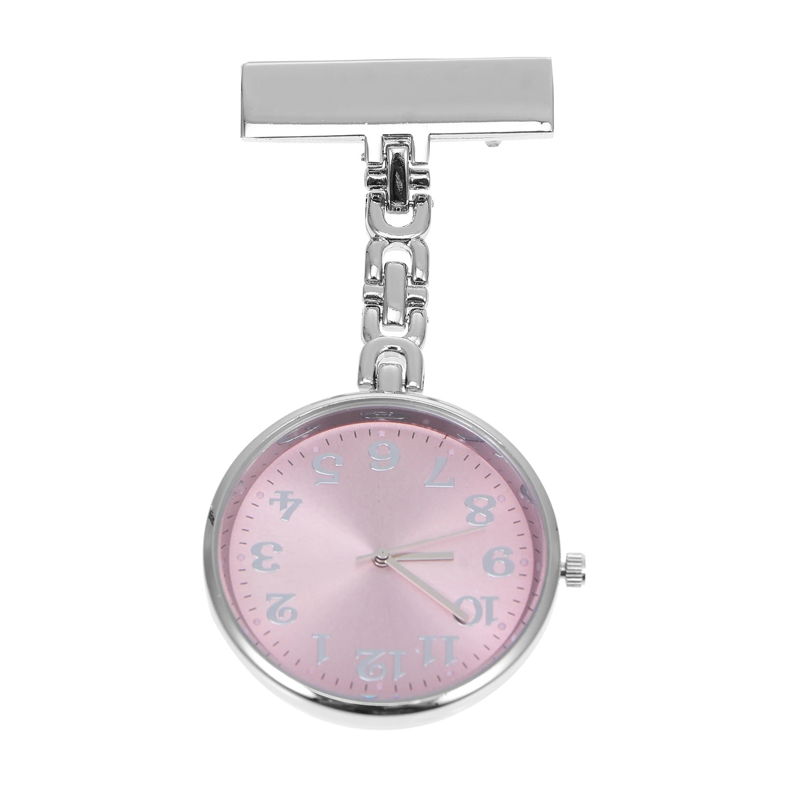 

Nurse Watch Quartz Hanging Pendant Clear Dial Waterproof Pocket Watch for Student Clinic Staff Metal Keychain Lapel Fashion