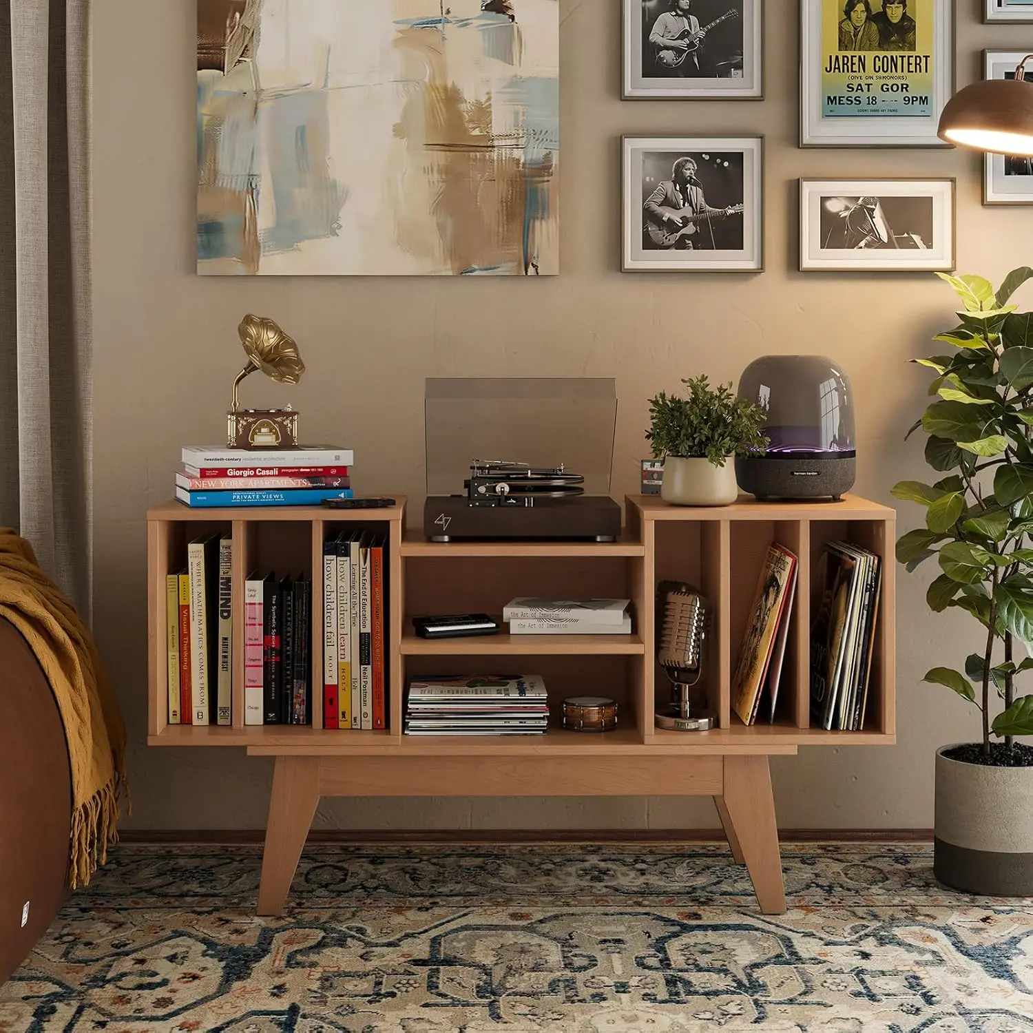 Support pour disques vinyles, grande table pour tourne-disques pouvant contenir jusqu'à 450 albums, 