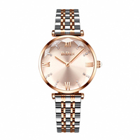 BIDEN Luxury and Elegant Ladies' Watch Waterproof Date Ladies' Watch Stainless Steel Strap Quartz Ladies' Watch Girls Reloj