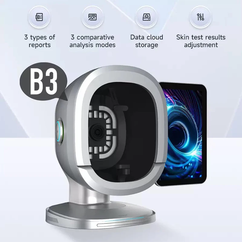 ホットセール プロ仕様 B3 AI 3D肌分析機 フェイシャルアナライザー 8色光スキンスキャナー マジックフェイシャル診断 家庭用美容機器