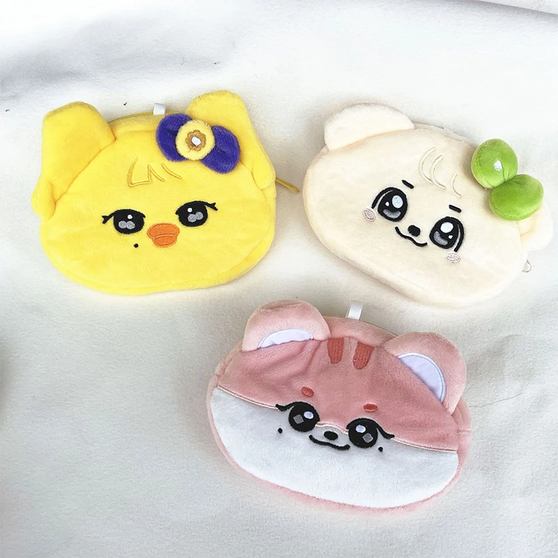 New Kpop MINIVE PARK Plush Coin Purse Animal Coin Bag Zipper Mini Key Bag Children's Birthday Gift Cartoon Lovely Wallet Display