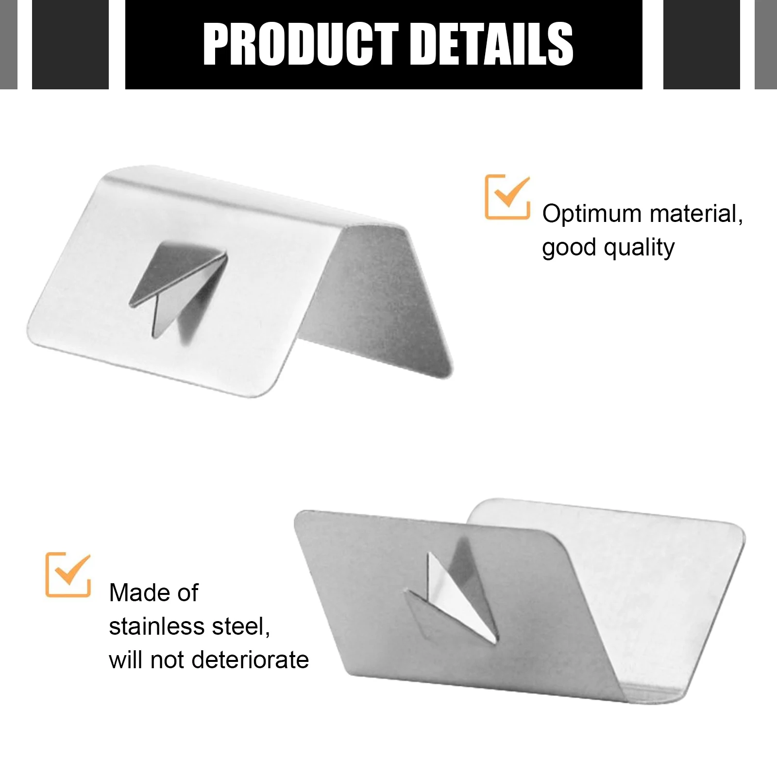 مشابك تركيب منحرف المطر والرياح، مشبك حواجب المطر للسيارة من الفولاذ المقاوم للصدأ، ملحق حاجز النافذة للمركبة، HEKO G3 #2