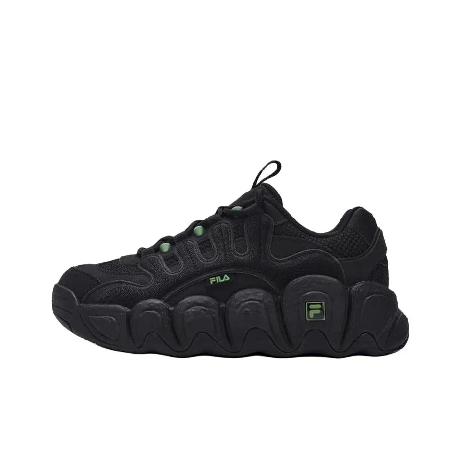 FILA Croissant Shoe Breathable Height Increasing Low top Chunky Sneakers Men's Black F12M342103FIB