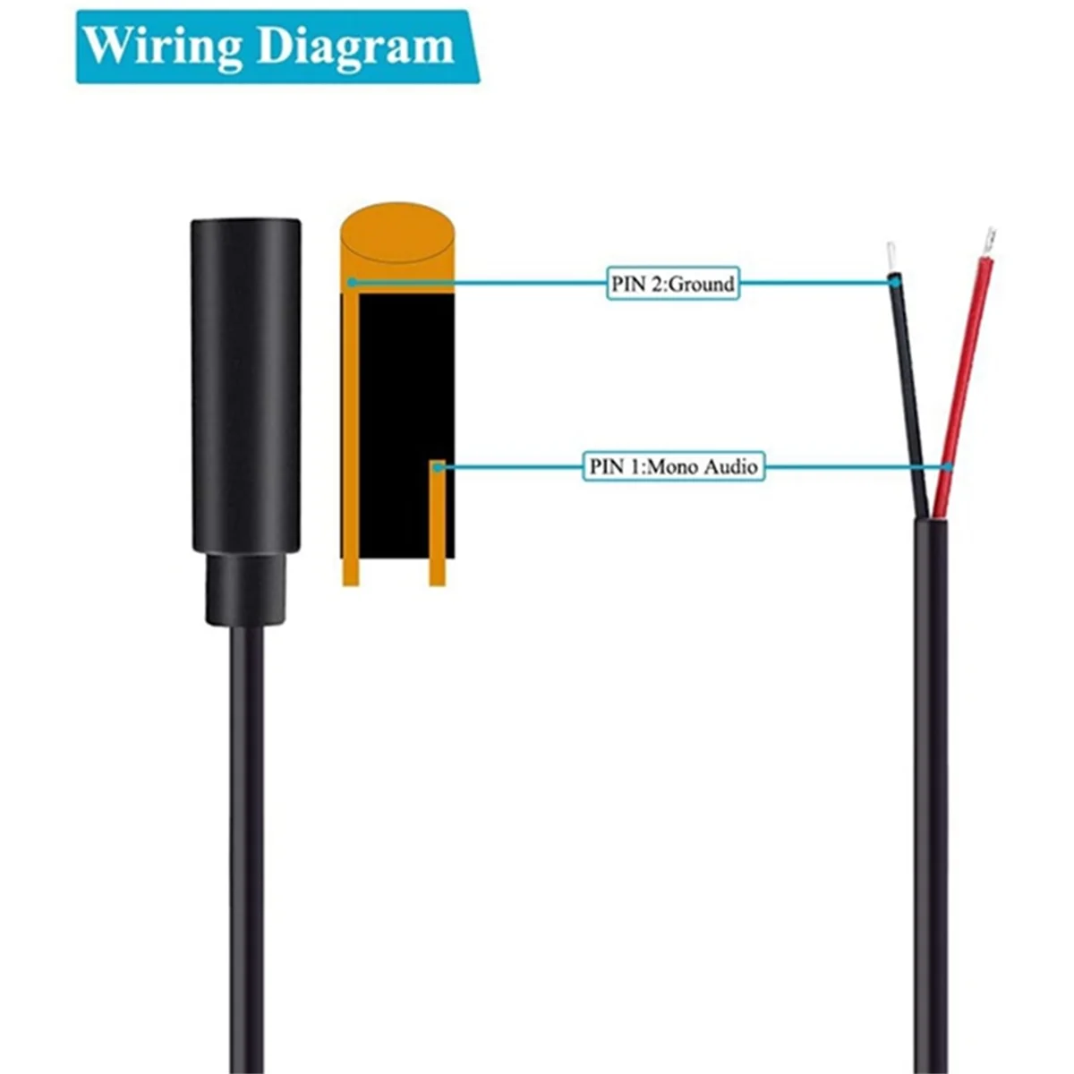 10Pcs Replacement 3.5mm Female Jack to Bare Wire Open End 2 Pole Mono 1/8 inch 3.5mm Jack Plug Connector Audio Cable