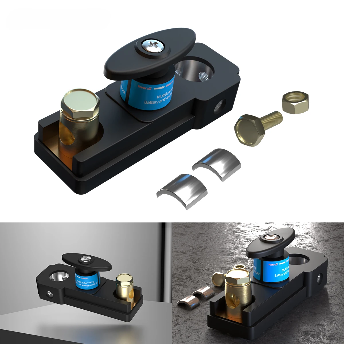 1pcs 12V 24V Battery Disconnect Switch Anti-Power Off Leakage Protector Quick Cutoff Universal Auto Parts Improve Battery Life
