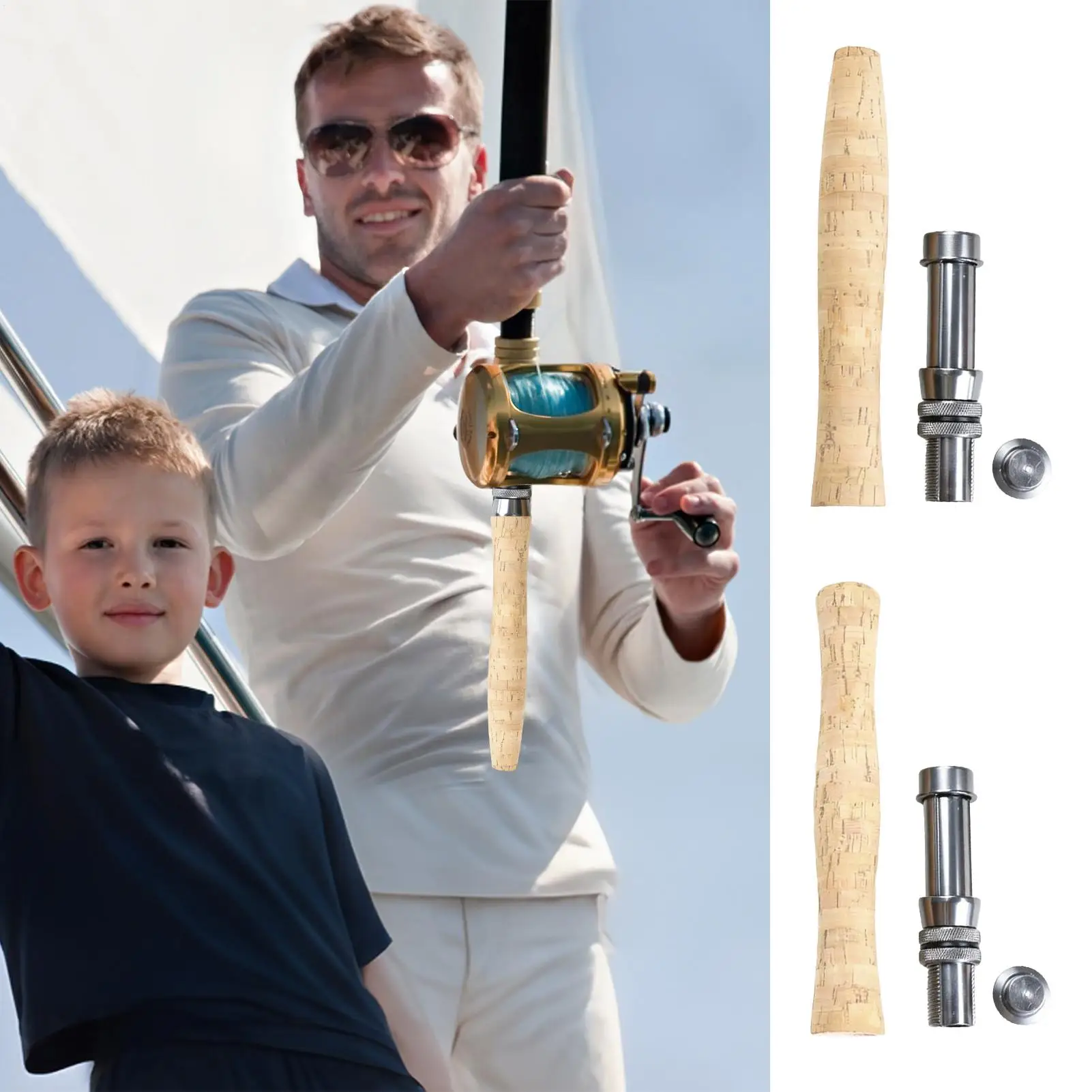 

Рукоятка для удочки: легкая, нескользящая, универсальная, металлическая рукоятка для лодок, каяков, береговой ловли, использования на озере, в море, в соленой и пресной воде, на причалах, реках