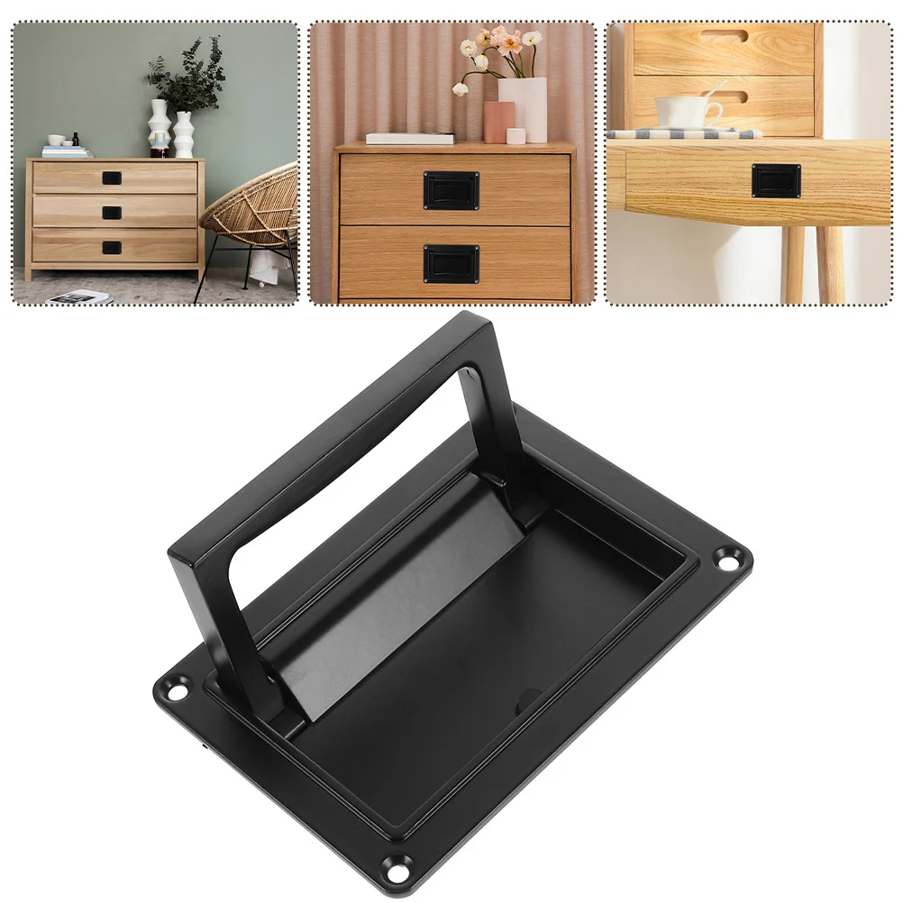 

Zinc Alloy Recessed Flush Door Pull Handle Rust Resistant Classic Sleek Design for Kitchen Cabinet Drawers Cabinet Handles