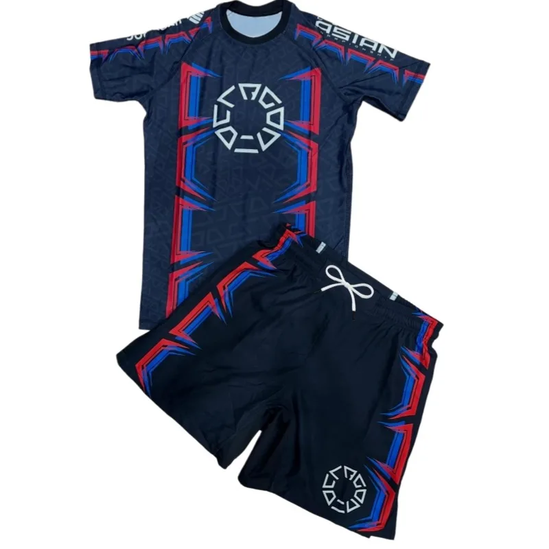 

2026 Popular Wrestling Anti-Abrasion Suit & Mixed Martial Arts Training Suit Unisex Trendy Breathable Quick-Drying Two-Piece Set