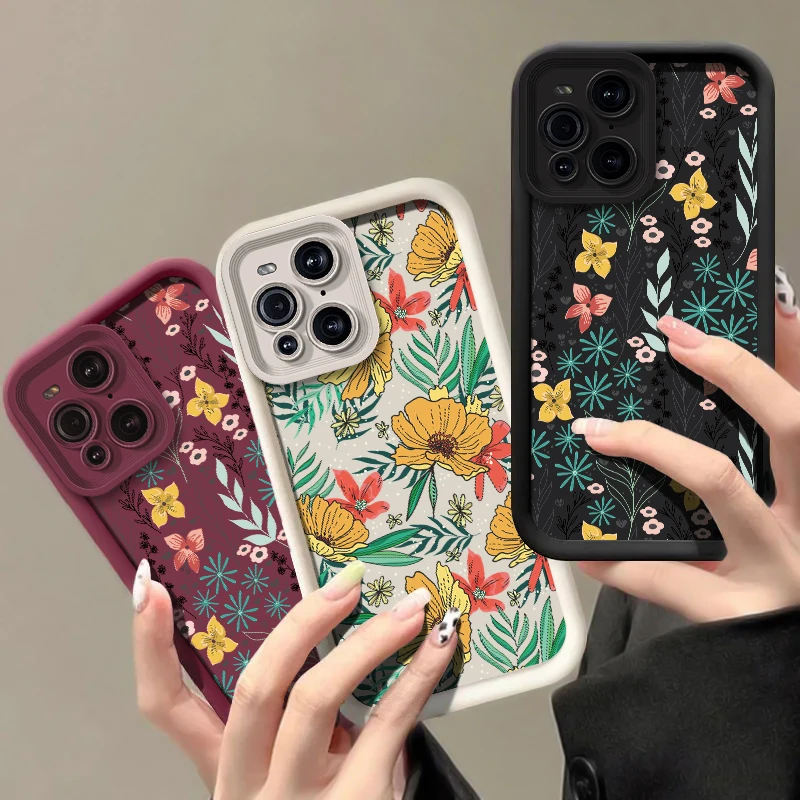 Bloemenprint Telefoonhoesje Voor Motorola Moto Edge 40 Neo 50 60 Fusion G86 G56 G85 G84 E13 E14 E40 TPU Schokbestendig Matte Soft Cover
