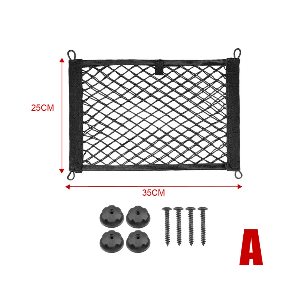 1pc Car Seat Universal Storage Net Mesh Bag Car Trunk Stowing Tidying Pocket Organizer Framed Bag Auto Interior Accessories