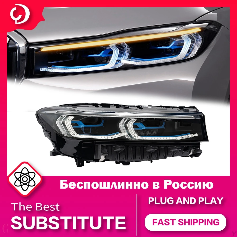 

Headlights for G12 2016-2020 730 740 750 760 LED Angel Eye Projector Lens Low Beam High Beam Projector Bifocal Lens Head Lamp