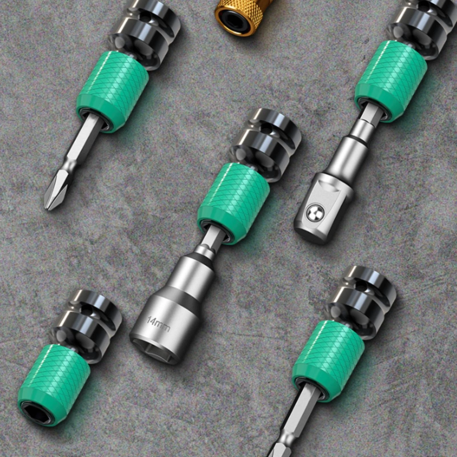 Telescopic Bit Adapter Knurled Grip Hex Female Connector Power Tool Accessory Sturdy
