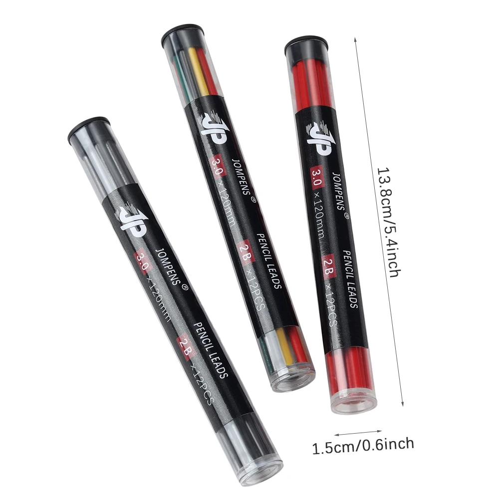 12 Stück/Box, 3,0 mm, mechanische Bleistiftmine, runde Form, 12 Farben, gemischte Mine, zum Skizzieren, Malen, Schreiben, für Schule, Büro, Schreibwaren. – Detail 6