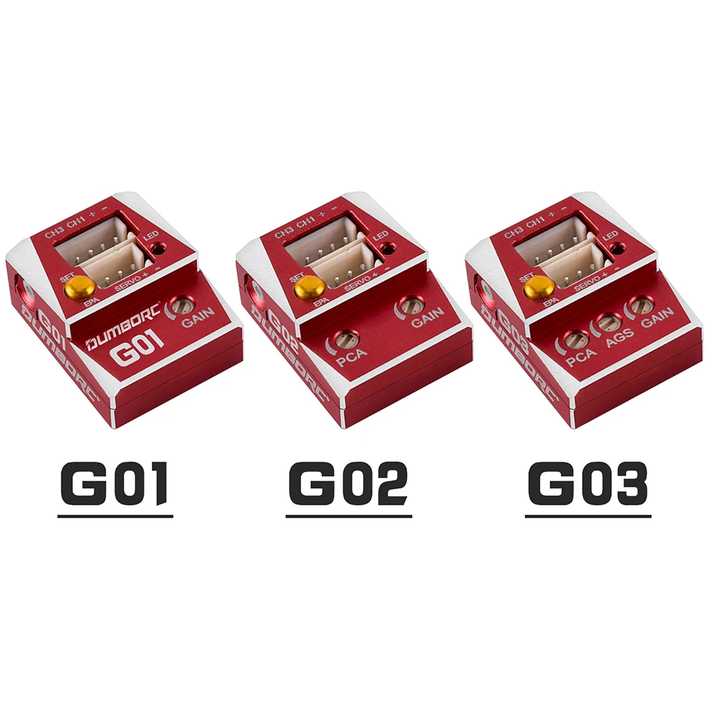 DUMBORC Gyro G02 G03 G01 Automatische stabiliteitscontrole Gyroscoop voor RC Drift Racing Car Professionele RC Gyro Geïntegreerd Compact