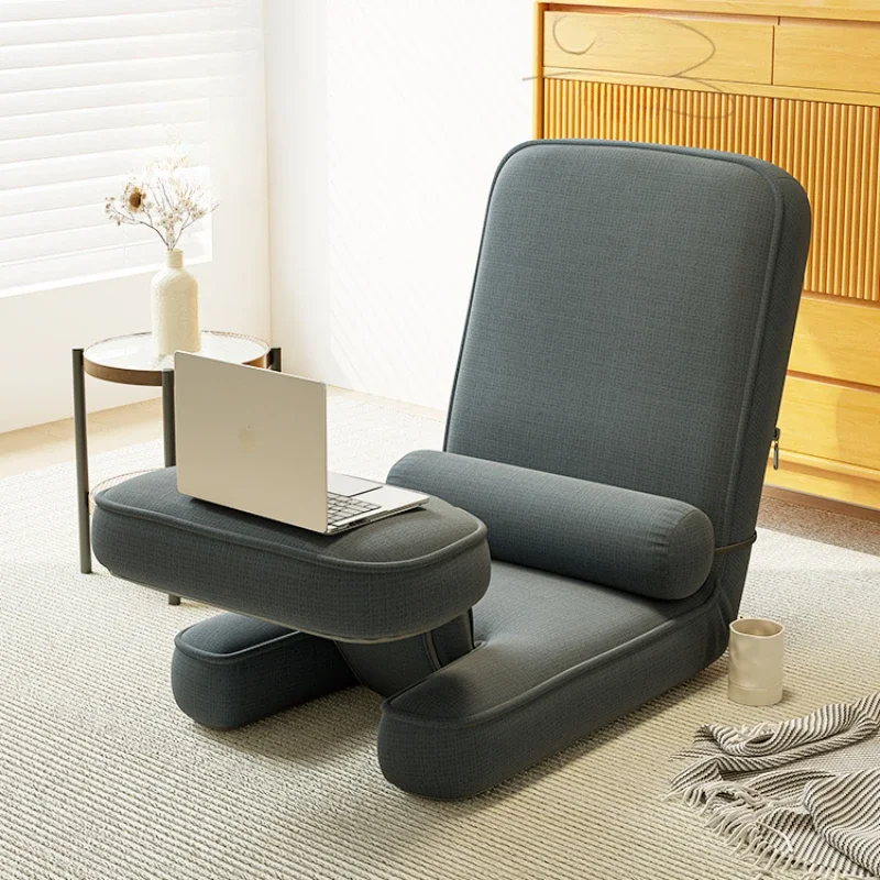 Single Folding Recliner Dormitory Backrest Chaise Lounge Bay Window Computer Chair Multi-stage Adjustment Modern Furniture