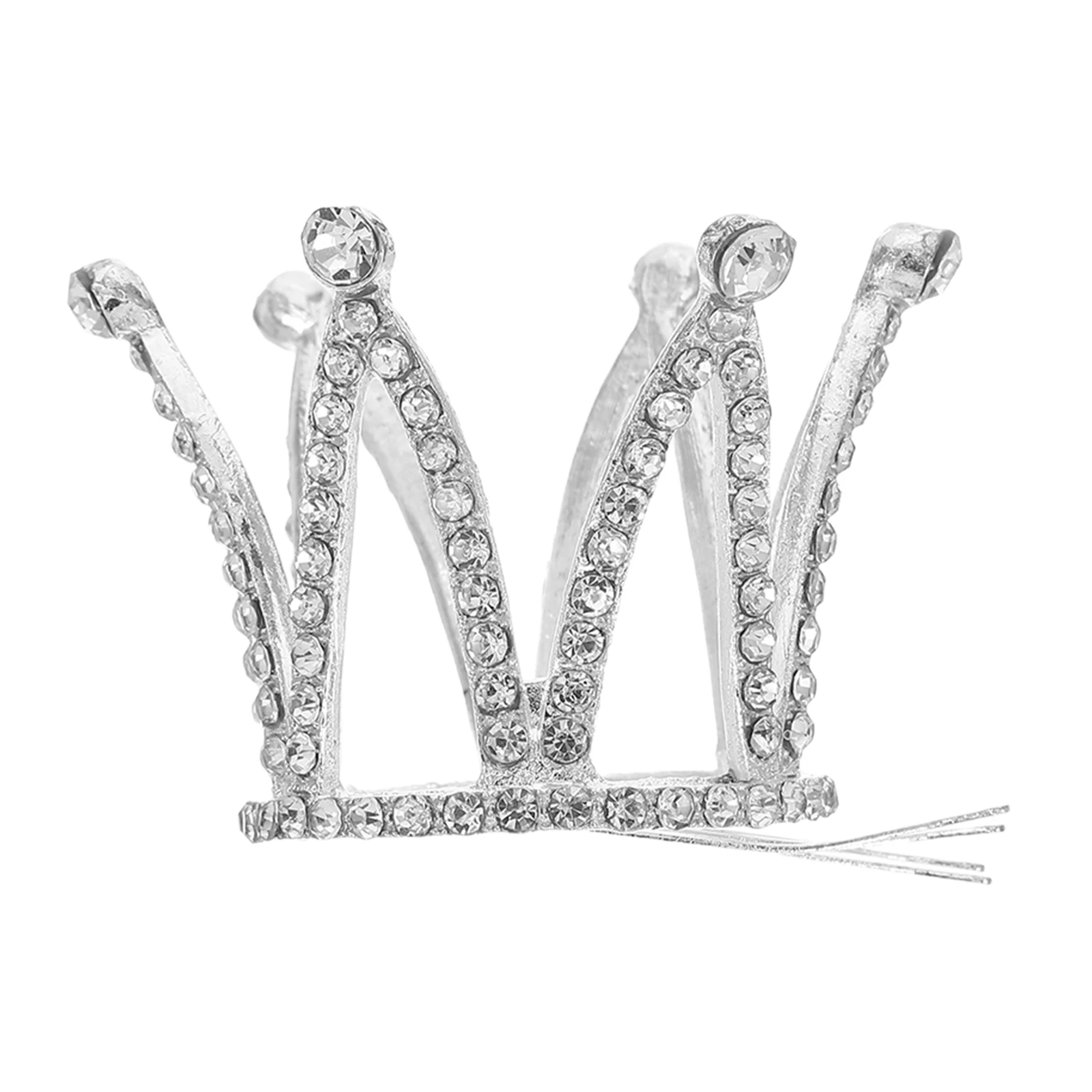 

Crown Comb Silver Alloy Rhinestone Hairband 5x4x4cm Wedding Engagement Party Accessories for Children Flower Girl
