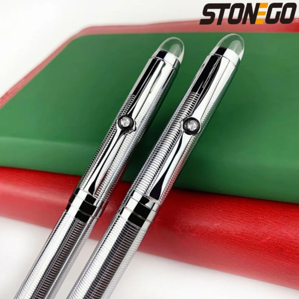 Stonego Luxueuze Volledig Metalen Twist Ball Point Pen Luxe Business Office School Conferentie Briefpapier Schrijfbenodigdheden