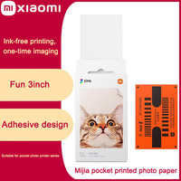 Original Xiaomi ZINK Paper 50 Sheets 3-inch Photo Printer Paper With Calibration Card AR Pocket ZINK Photo Printer Paper 50pcs