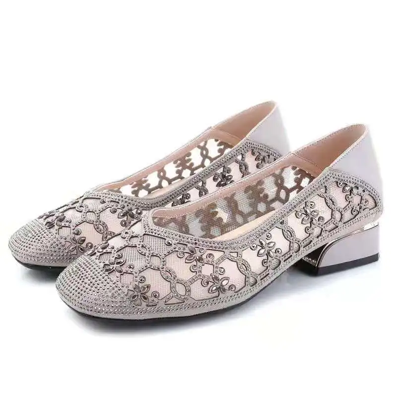 

Women's soft-soled mesh rhinestone fairy-style floral flats casual shallow bean shoes non-slip wear-resistant women's shoes