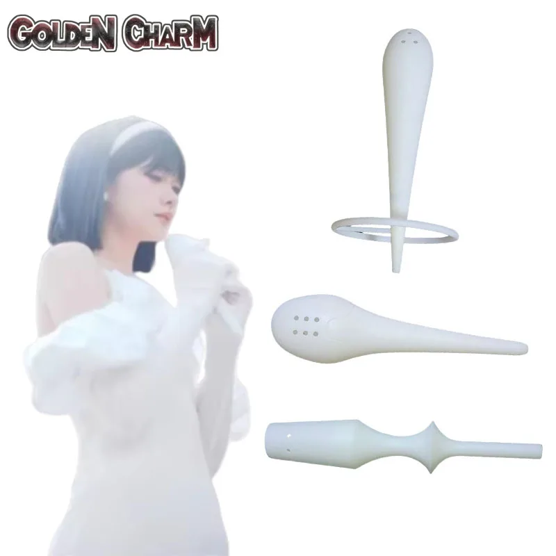 Microphone Model Anime Alien Stage Mizi Sua Luka Cosplay Prop Female Male Roleplay Party 26CM Ruler of my heart Perform Prop Set