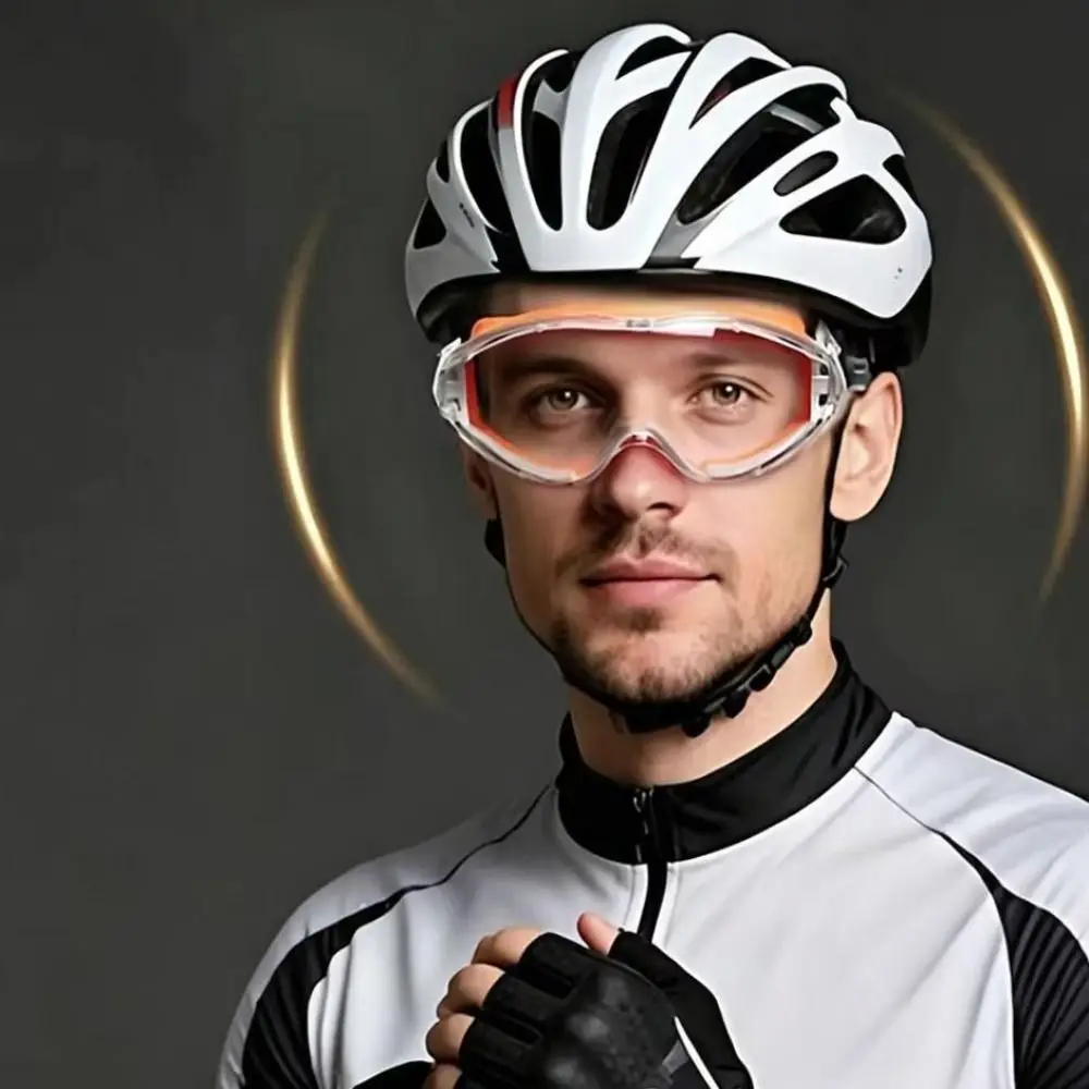 Picture 6: Anti Scratch Safety Glasses Clear Lens Silicone Frame Anti Fog Goggles Lightweight Splash Proof Dust Proof Goggles