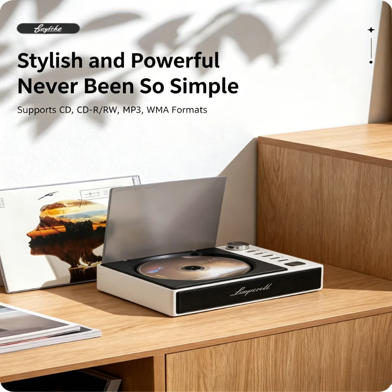 Retro CD Player Bluetooth Speaker Rechargeable with LCD Screen HiFi Multifunction Vintage Gift for Home Outdoor view 5