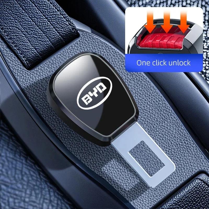 Comfortable Seat Belt Buckle Extender With Pad For BYD Atto 3 Seal Dolphin Han Tang Song Yuan Automobile Interior Decor Trim Par