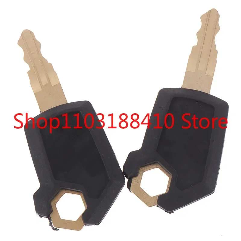 

2PCS Key For Caterpillar 5P8500 Heavy Equipment Ignition Loader Dozer Metal & Plastic Black & Gold