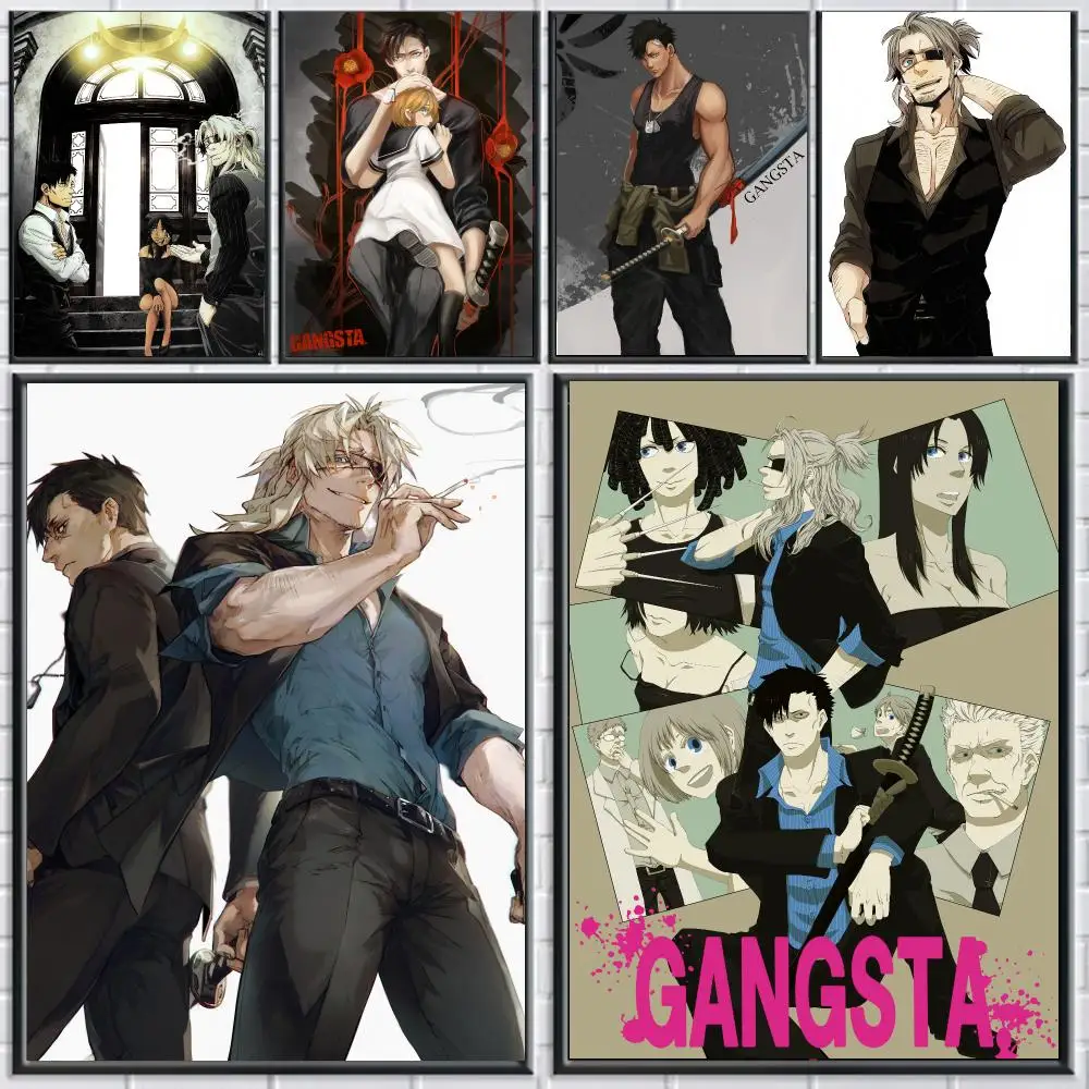 anime G-Gangsta-A Poster Peel and Stick Wall Art for Cafe Office Bar and Home Decoration