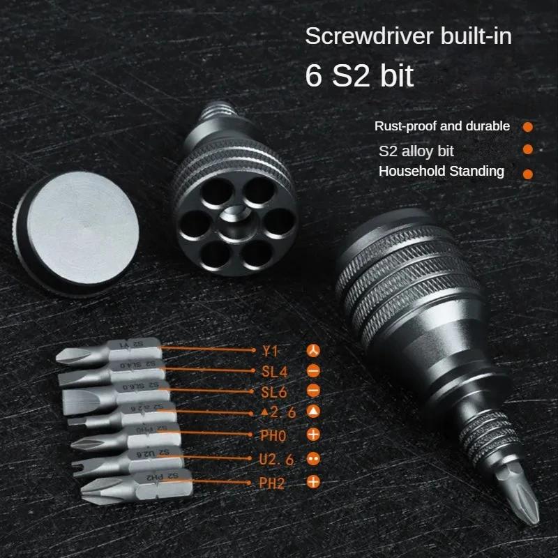 Präzisionsgriff aus Aluminiumlegierung für Schaft, 1/4 Zoll Bits, bequemer Mini-Schraubendreher, 6,35 mm Halter, Reparatur, offene Werkzeuge, professionell – Detail 13