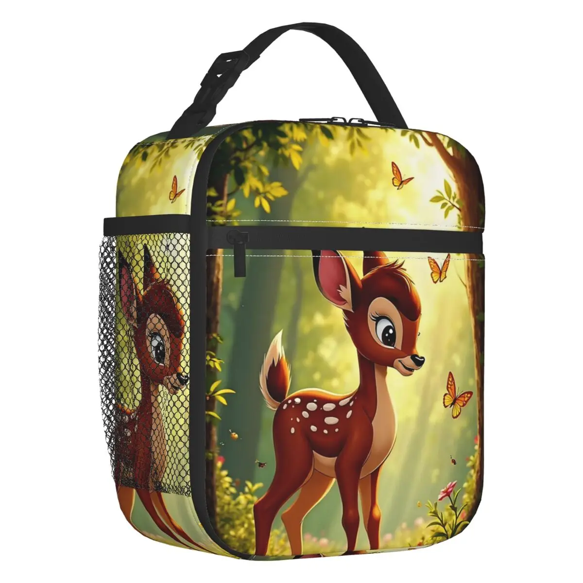 

Custom Cute Deer Bambi Insulated Lunch Bag for Women Leakproof Cartoon Printing Animal Cooler Thermal Lunch Tote School Children