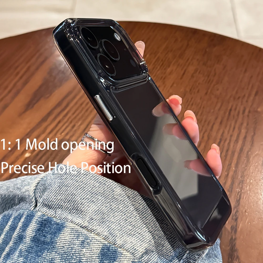 Luxuriöse Transparente Handyhülle für iPhone 18 17 16 15 14 13 12 11 Pro Max Air Plus Stoßfester Bumper Klare Acryl-Schutzhülle – Detail 6