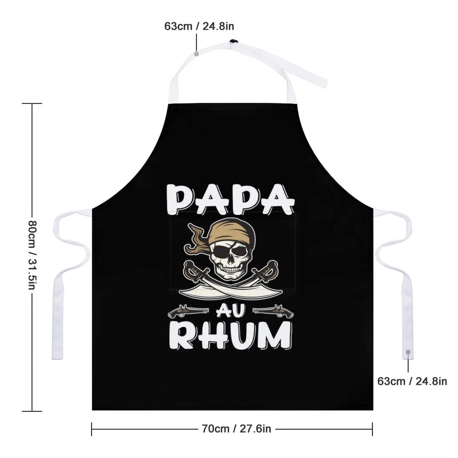 Papa Au Rhum Pirate Cadeau de la Fête des Pères Apron Kitchen Things For Home Apron For Women Kitchen Accessories 2022