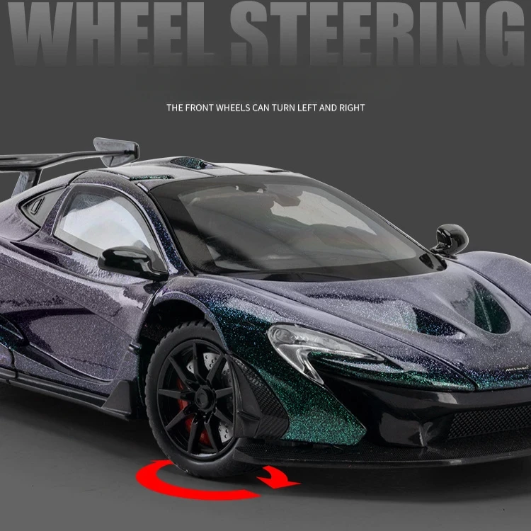 1:24 P1 Supercar سبيكة معدنية دييكاست نموذج سيارة الصوت والضوء نموذج محاكاة عالية هدايا السيارة