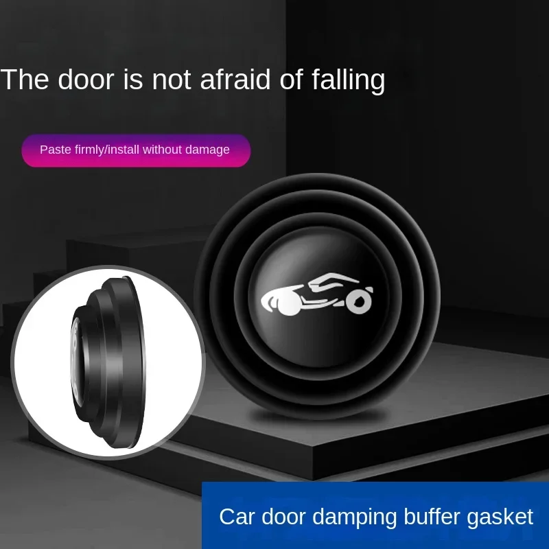 1pcs Luminous Anti-collision Silicone Pad for Car Door Closing Shock Protection Sound Insulation ReductionCushioning Sticker Pad