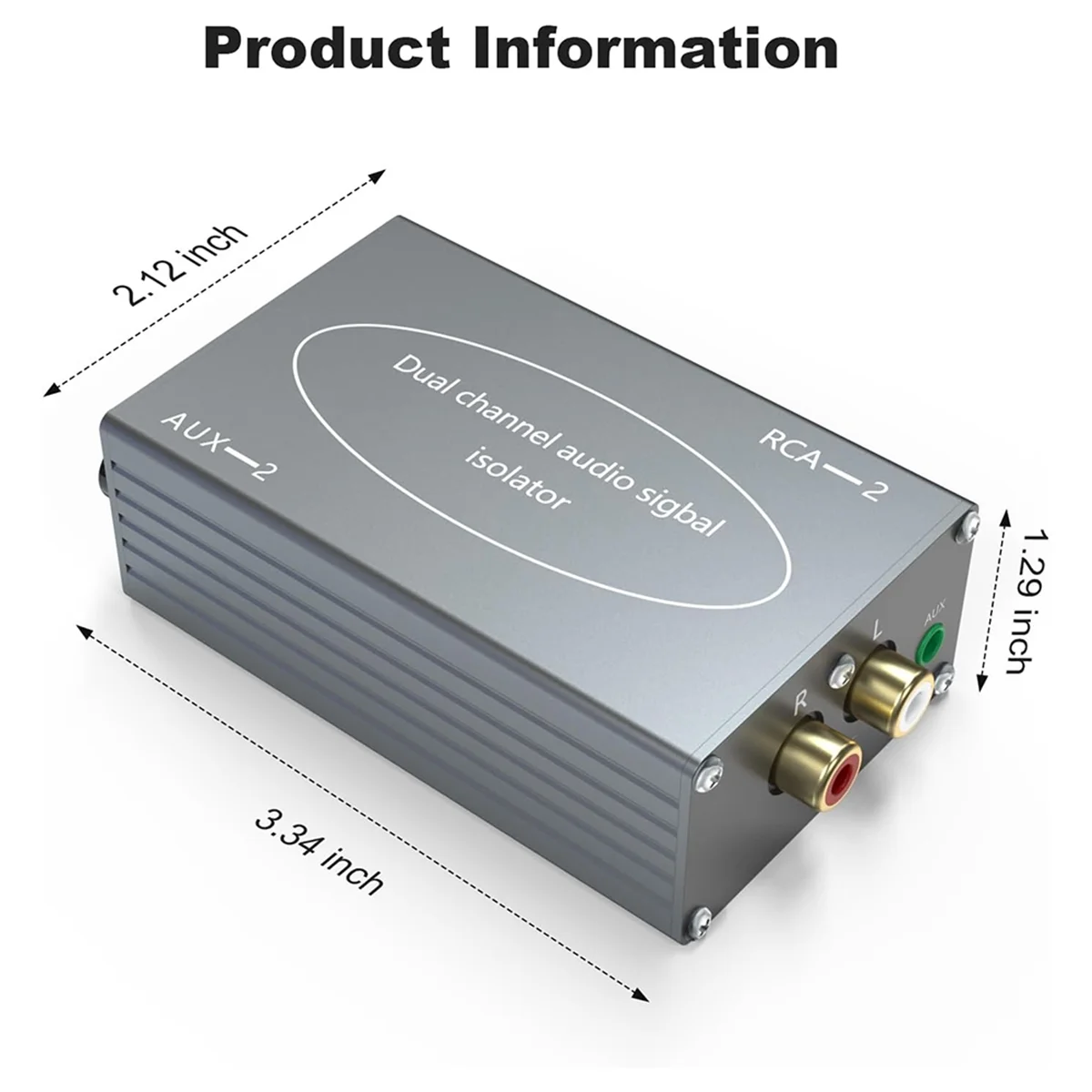 NEW NEW Audio Isolator Noise Reduction Filter Audio Eliminator Silver Gray