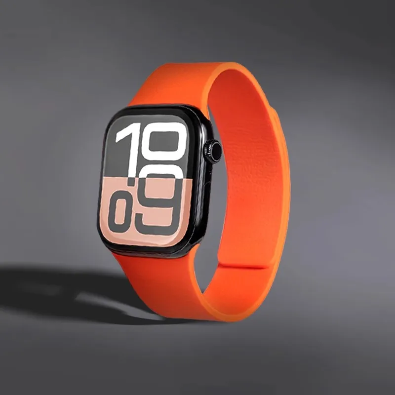 المغناطيسي سيليكون ل أبل ساعة S11-10 42 46 مللي متر الترا 3 49 مللي متر الفرقة 40 44 45 38 41 مللي متر correas سوار ل iWatch 11 10 9 8 7 SE