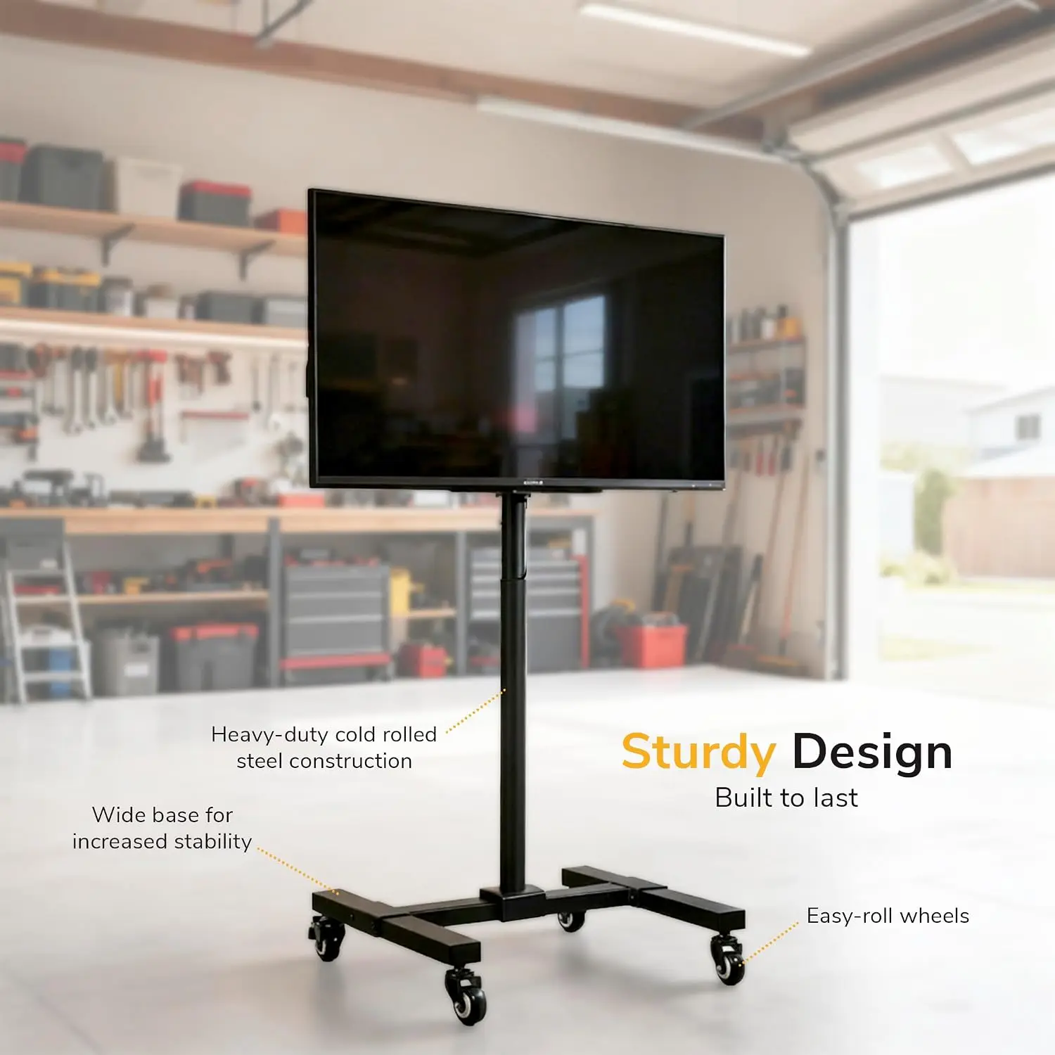 Mobile TV Stand with Locking Wheels, 13-42
