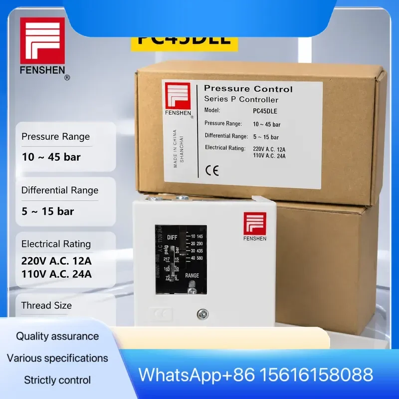 Original FENSHEN Shanghai Fengshen Pressure Controller R410A High Voltage Pressure Switch PC45DLE HVAC Refrigeration Air