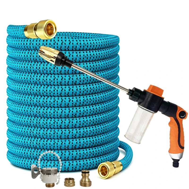 25-100FT Garden Irrigation Magic Water Pipe, High-Pressure Long Rod Foam Water Gun, Multi-Function, Garden Irrigation Hose
