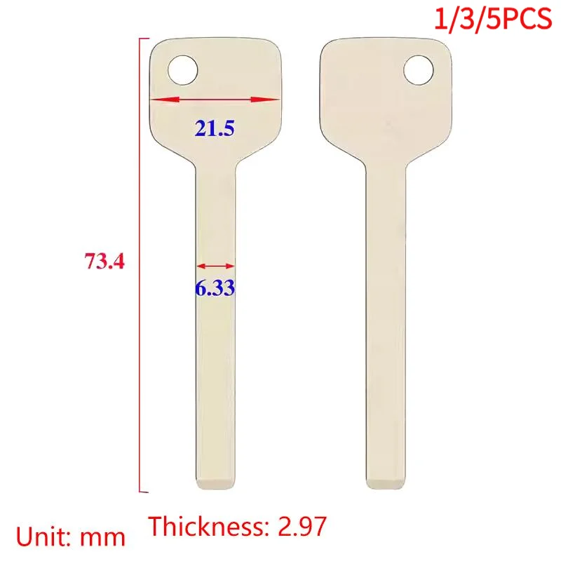 1/3/5Pcs Insert Key For Voyah Car Remote Key Blade For Voyah Free Passion I-Free Dreamer Car Emergency Mechanical Key Blade.