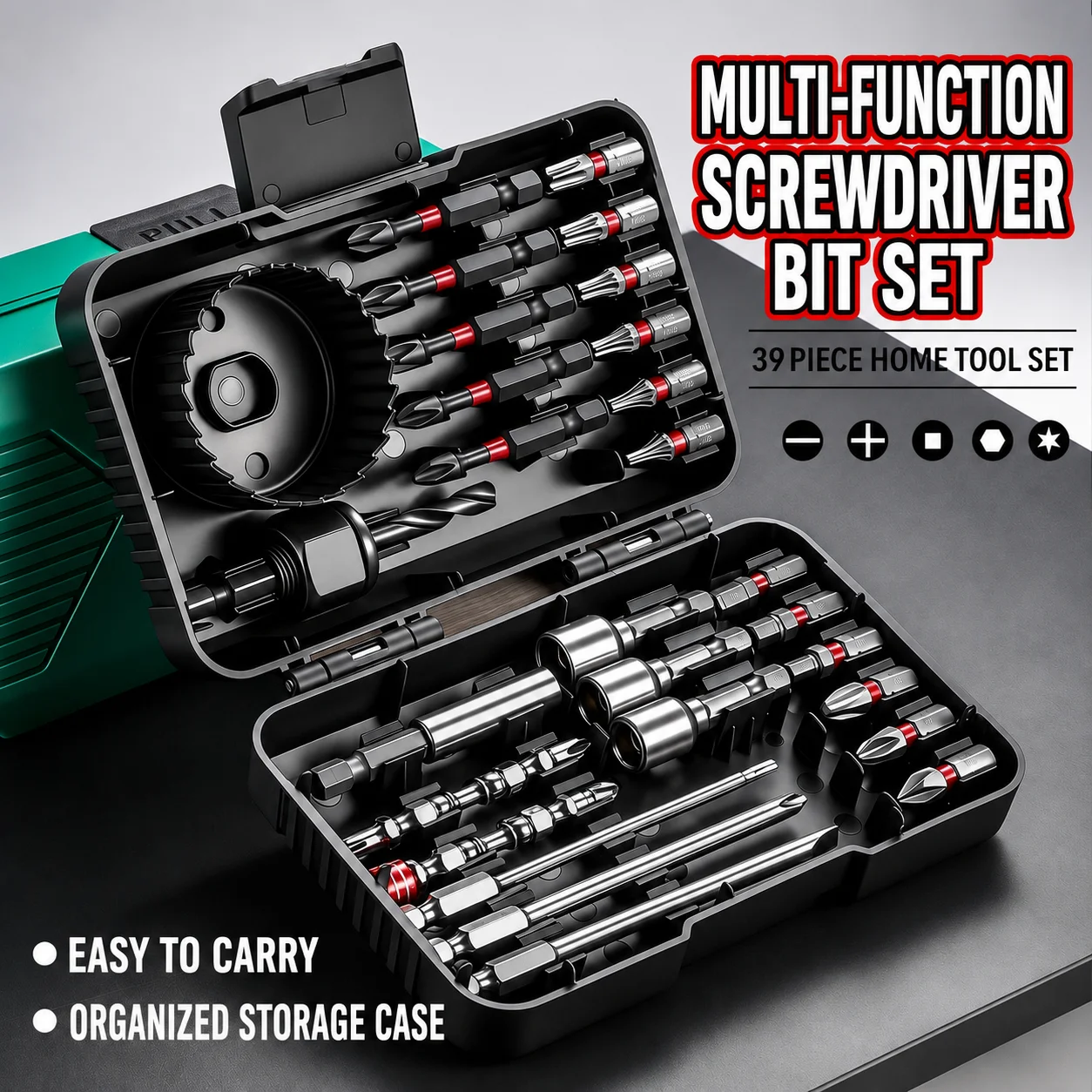 Universal Magnetic Screwdriver Bit Set Hex Nut Driver Socket Bit Kit Power Drill Repair Tool Set for Home DIY Maintenance