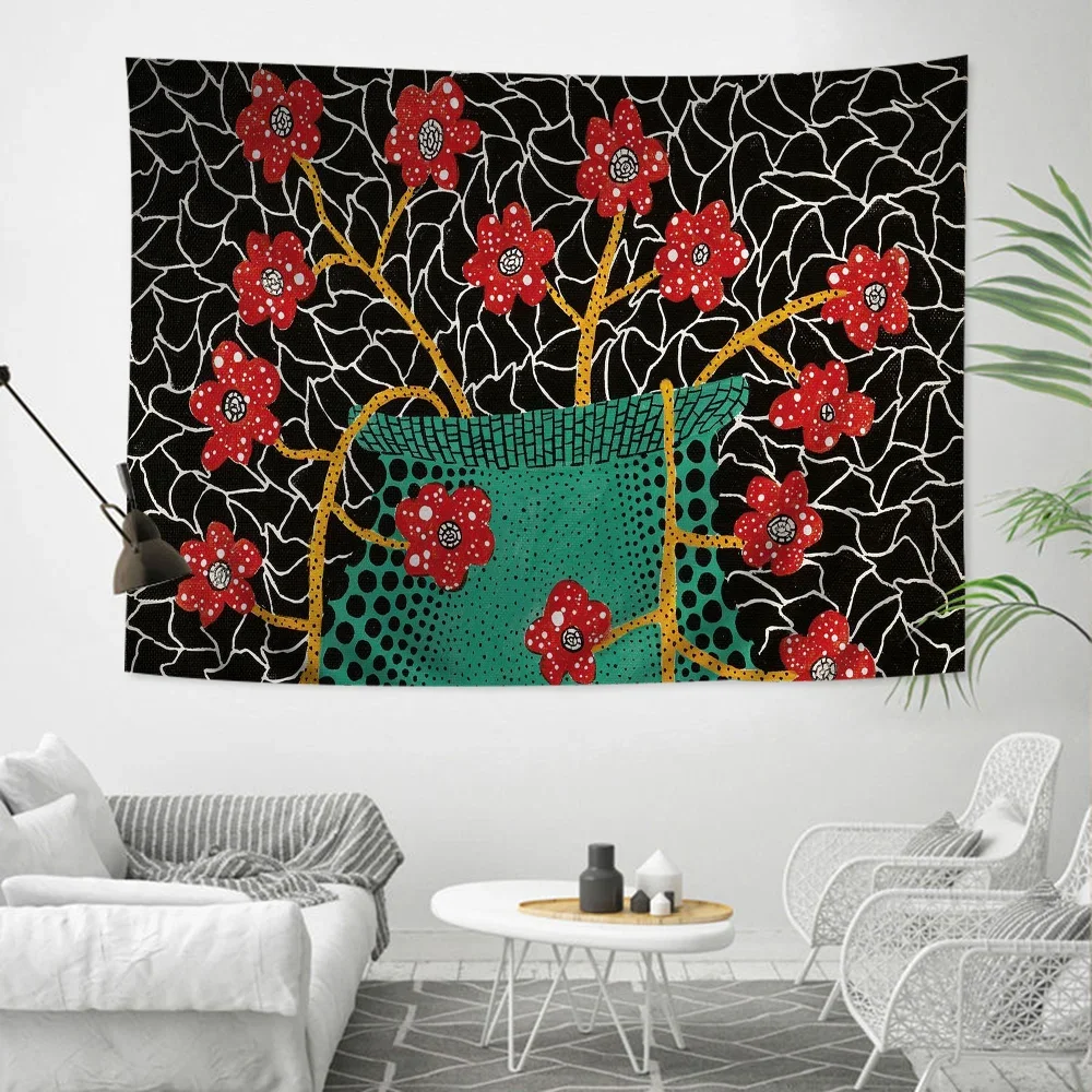 Yayoi Kusama Hippie Wall Hanging Tapestries Art Science Fiction Room Home Decor Kawaii Room Decor